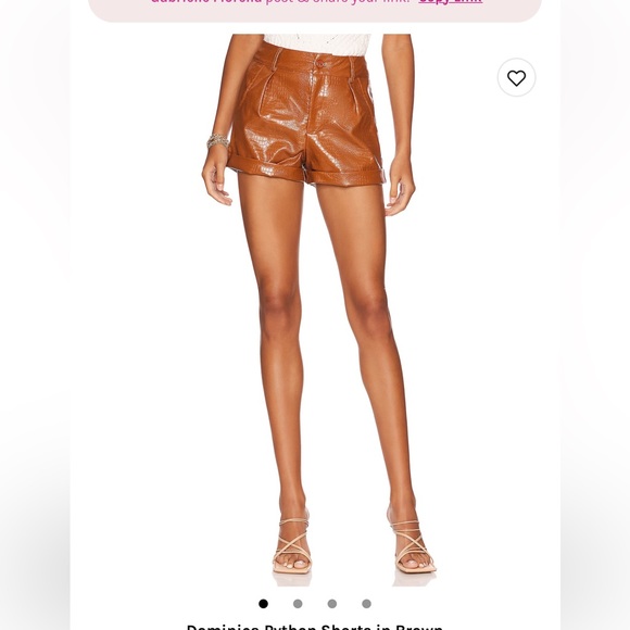 Dominica Python Shorts in Brown - Picture 1 of 4